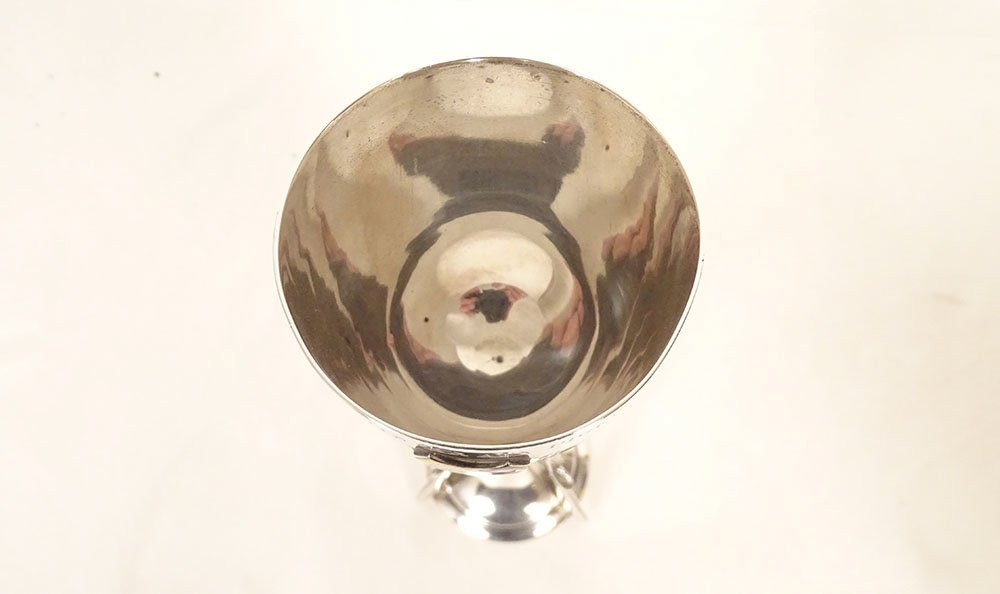 Biarritz Pigeon Shooting Trophy Cup, English Silver Mappin & Webb Coat Of Arms-photo-6