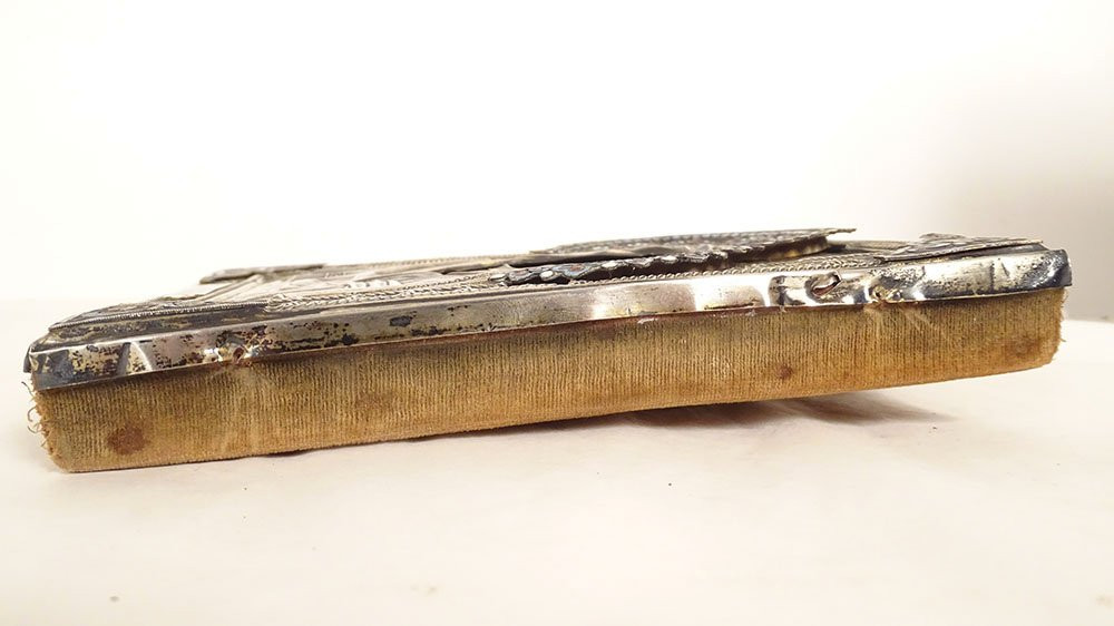 Icône orthodoxe russe Vierge ND Kazan Enfant argent émaux cloisonnés XIXème-photo-6