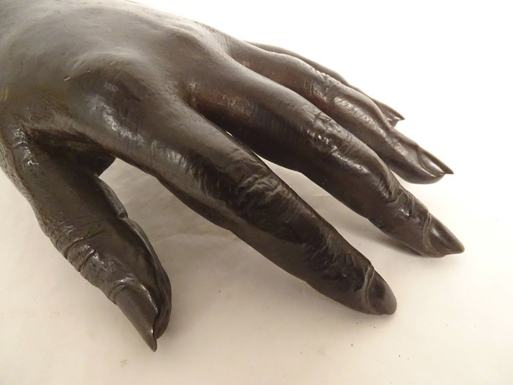 Sculpture bronze main de femme moulage fin XIXème siècle-photo-2