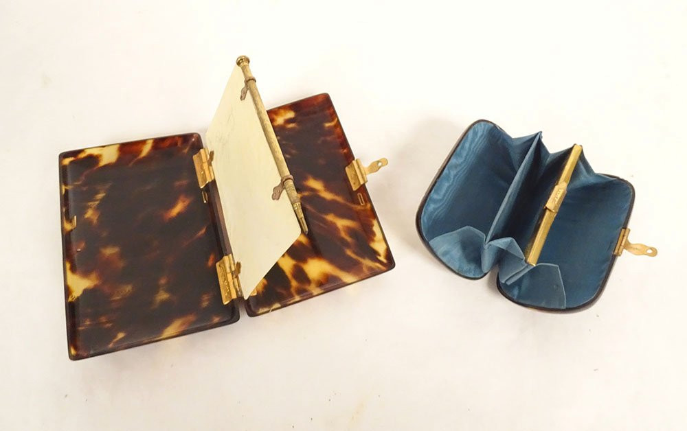 Cigarette Case, Notebook, Ballroom Purse, Tortoiseshell With Gold Trim, Napoleon III Style, 19th Century-photo-2