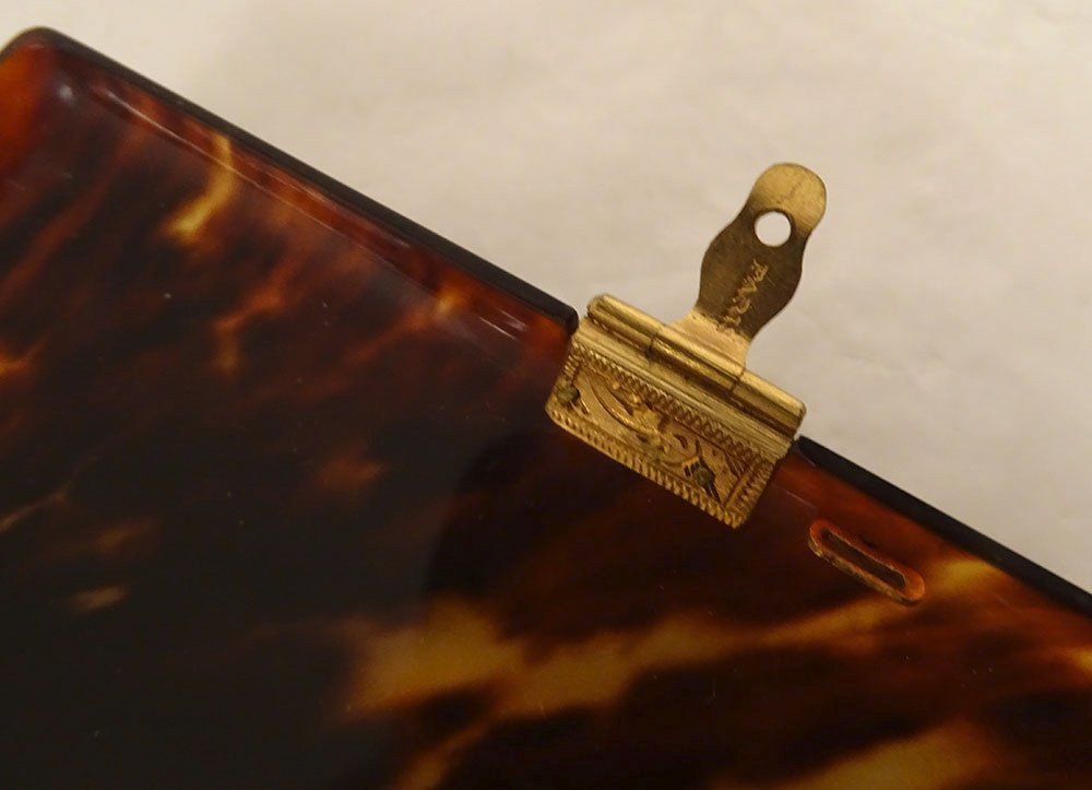 Cigarette Case, Notebook, Ballroom Purse, Tortoiseshell With Gold Trim, Napoleon III Style, 19th Century-photo-2