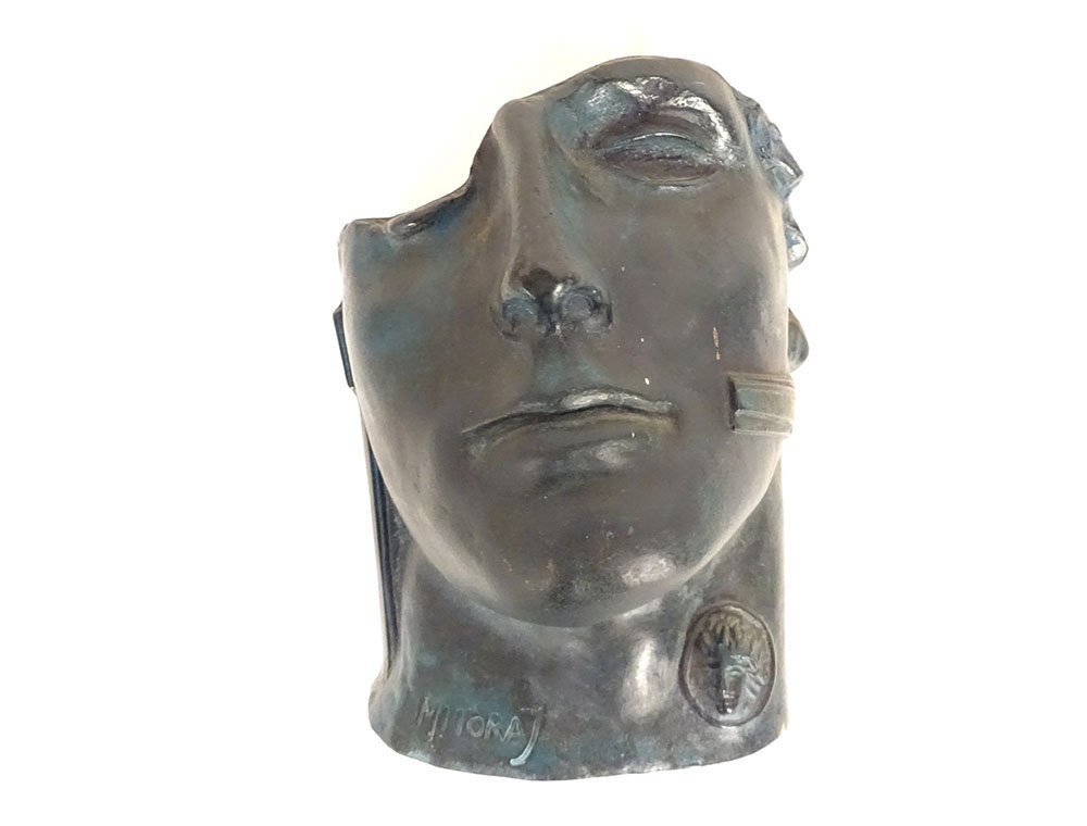 Sculpture By Igor Mitoraj, Centurion, Male Head, Bronze, Hc 910/1500, 20th Century-photo-7