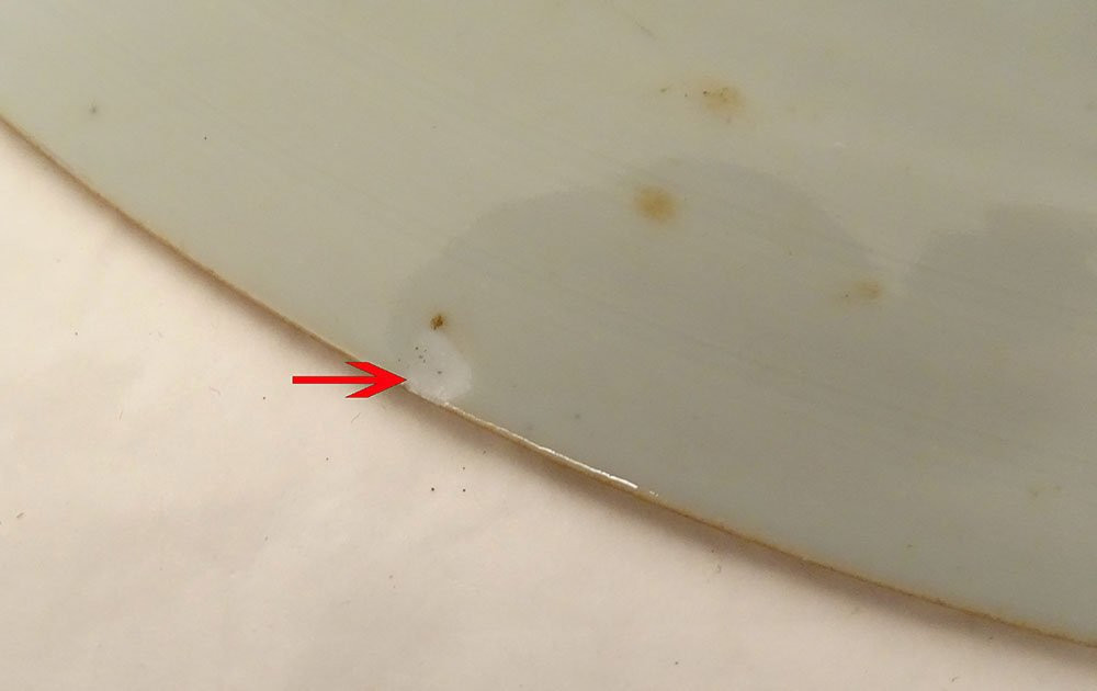 Large White And Blue Porcelain Platter From The Kangxi Garden, China East India Company, 18th Century-photo-3