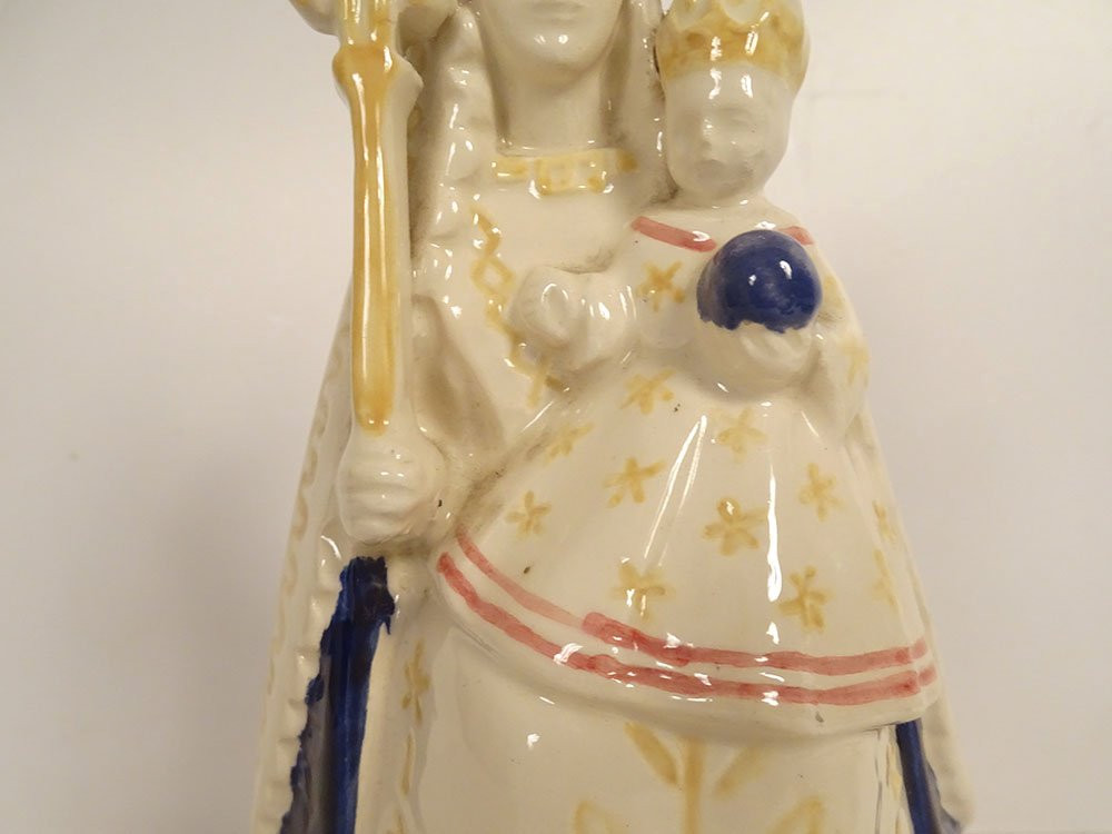 Quimper Earthenware Statuette Of Jeanne Levêque, Our Lady Of Deliverance, Quintin Basilica-photo-4