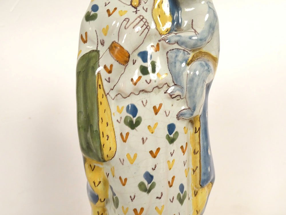 Virgin Mary After Childbirth, Crowned, Saint Mary, Earthenware, Rennes, Infant Jesus, 18th Century-photo-3