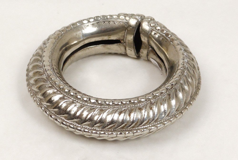 Bracelet argent massif Maroc Maghreb Sahara amazigh XIXème siècle-photo-2