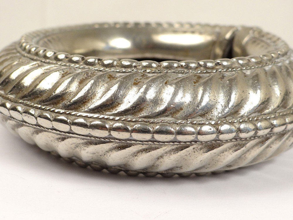 Bracelet argent massif Maroc Maghreb Sahara amazigh XIXème siècle-photo-1