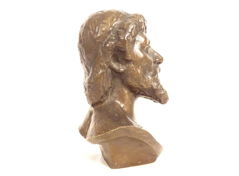 Bronze Sculpture Bust Of Michelangelo Buonarroti, 19th Century-photo-1