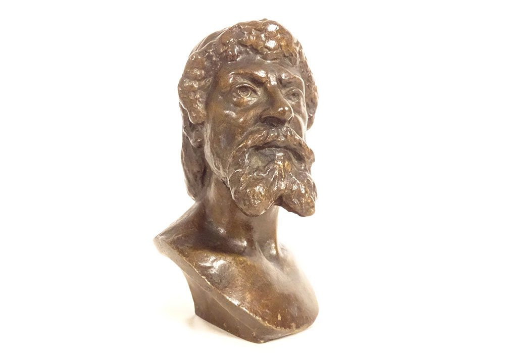 Bronze Sculpture Bust Of Michelangelo Buonarroti, 19th Century-photo-2