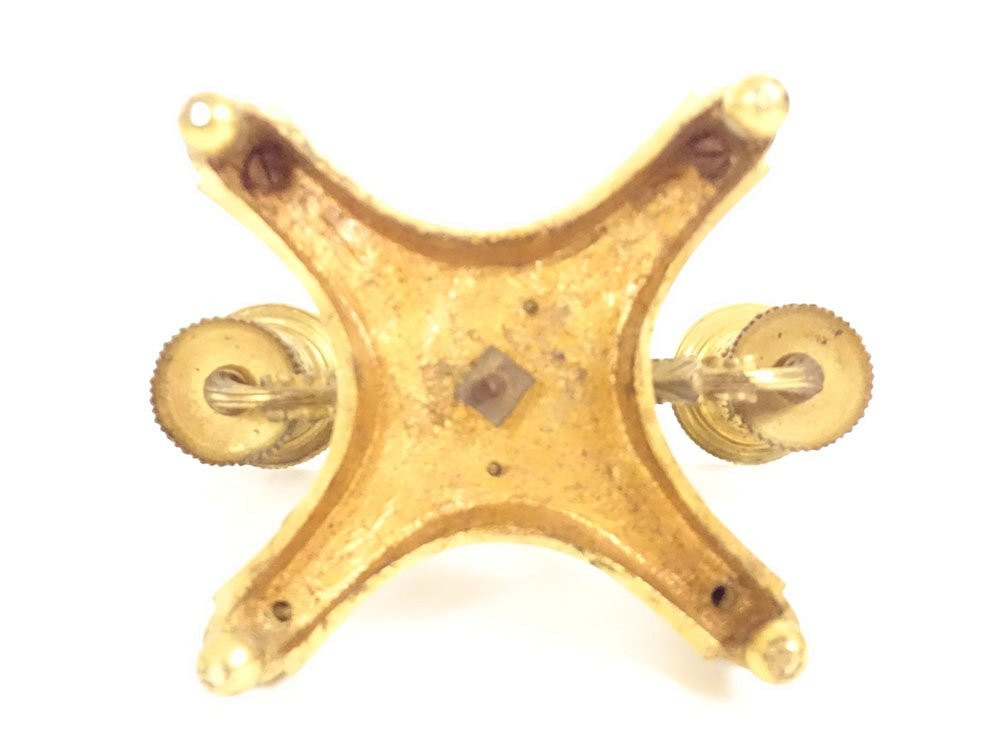 Paire candélabres 2 feux Louis XVI bronze doré bougeoirs Napoléon III XIXème-photo-5