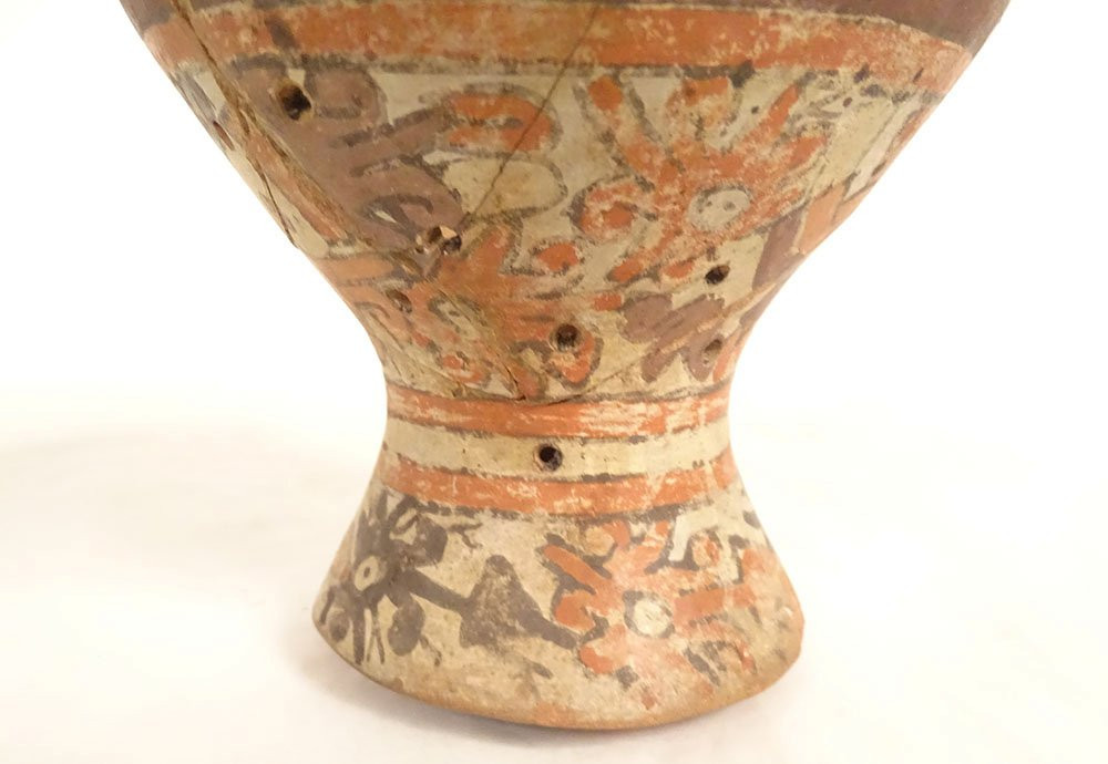 Coupe bol piédouche précolombien Mixtèque Puebla Cholula Mexique terre-photo-2