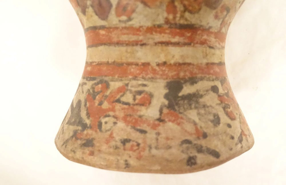 Coupe bol piédouche précolombien Mixtèque Puebla Cholula Mexique terre-photo-3