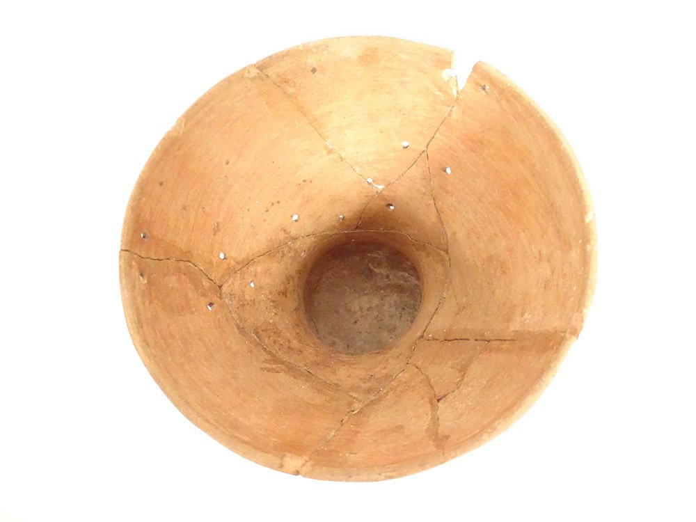 Coupe bol piédouche précolombien Mixtèque Puebla Cholula Mexique terre-photo-4