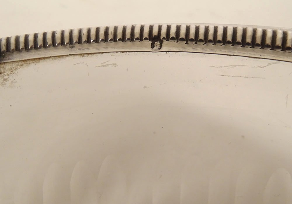 Paire coupes centres de table argent massif Minerve cristal Baccarat XIXème-photo-4