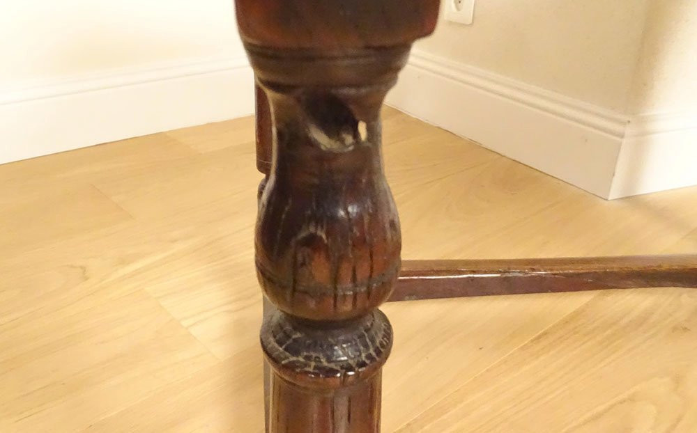 English Lowboy Table In Carved Oak, England, George I Period, 18th Century-photo-8