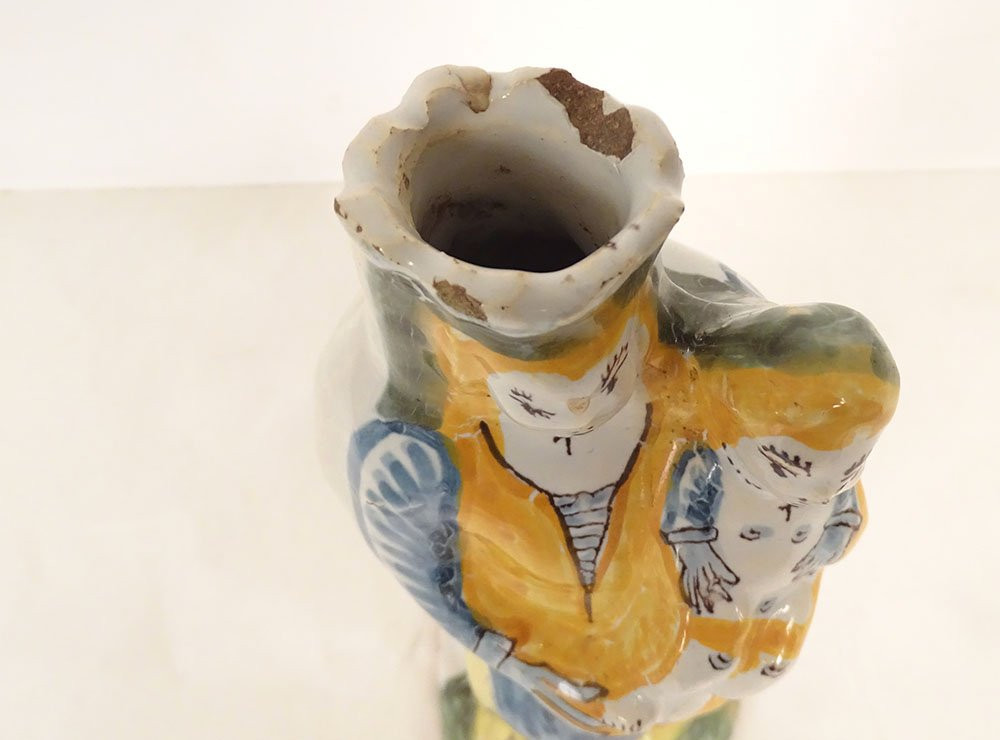 Crowned Virgin Mary After Childbirth, Nevers Earthenware, Infant Jesus, 18th Century-photo-3