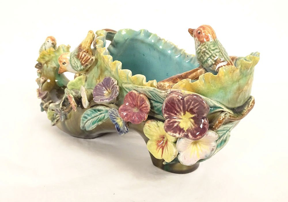 Art Nouveau 19th-century Slipper/clog With Bird And Flower Motifs-photo-6