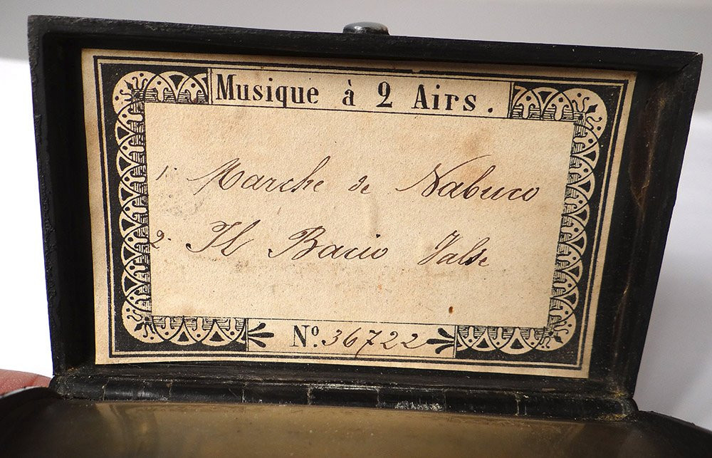Ebonite Music Box Of Emperor Napoleon I, Battle Of Austerlitz, 19th Century-photo-1