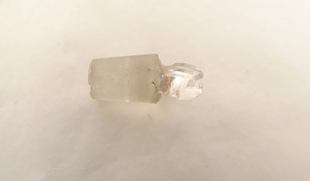 Flacon à sels cristal taillé Overlay bleu argent massif métal XIXème siècle-photo-6