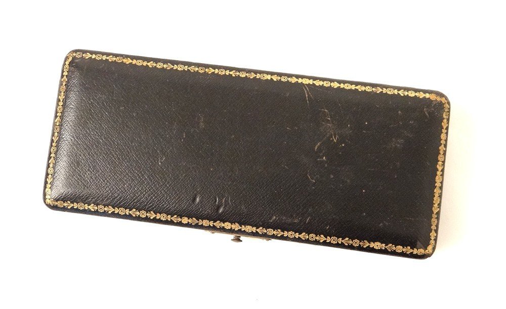 Saupoudreuse cuillère saupoudrer argent massif Coffret 50gr XIXème siècle-photo-4