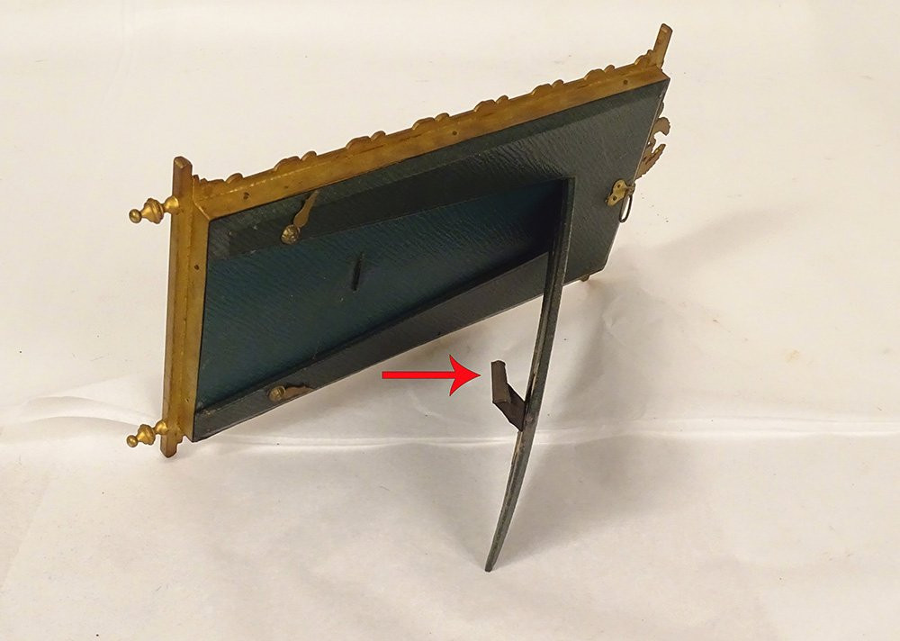 Thermomètre Empire bronze doré femmes danseuses angelots aigle XIXè siècle-photo-6