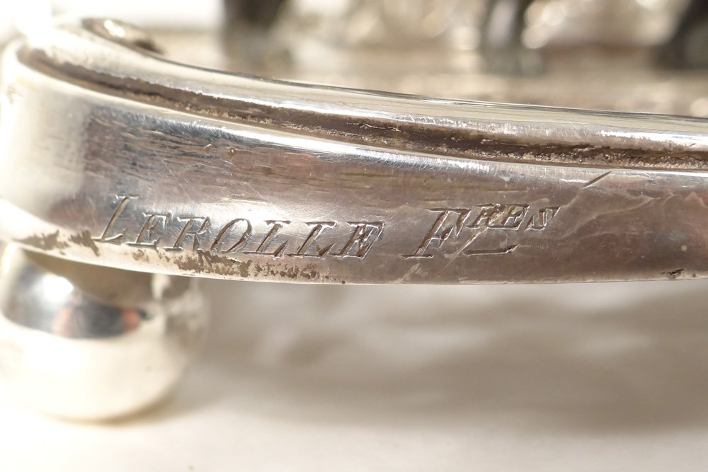 Encrier bronze sphère armillaire personnages continents Lerolle Frères XIXè-photo-7