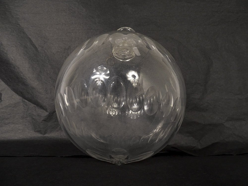 19th Century Baccarat Cut Crystal Chandelier Ball-photo-3