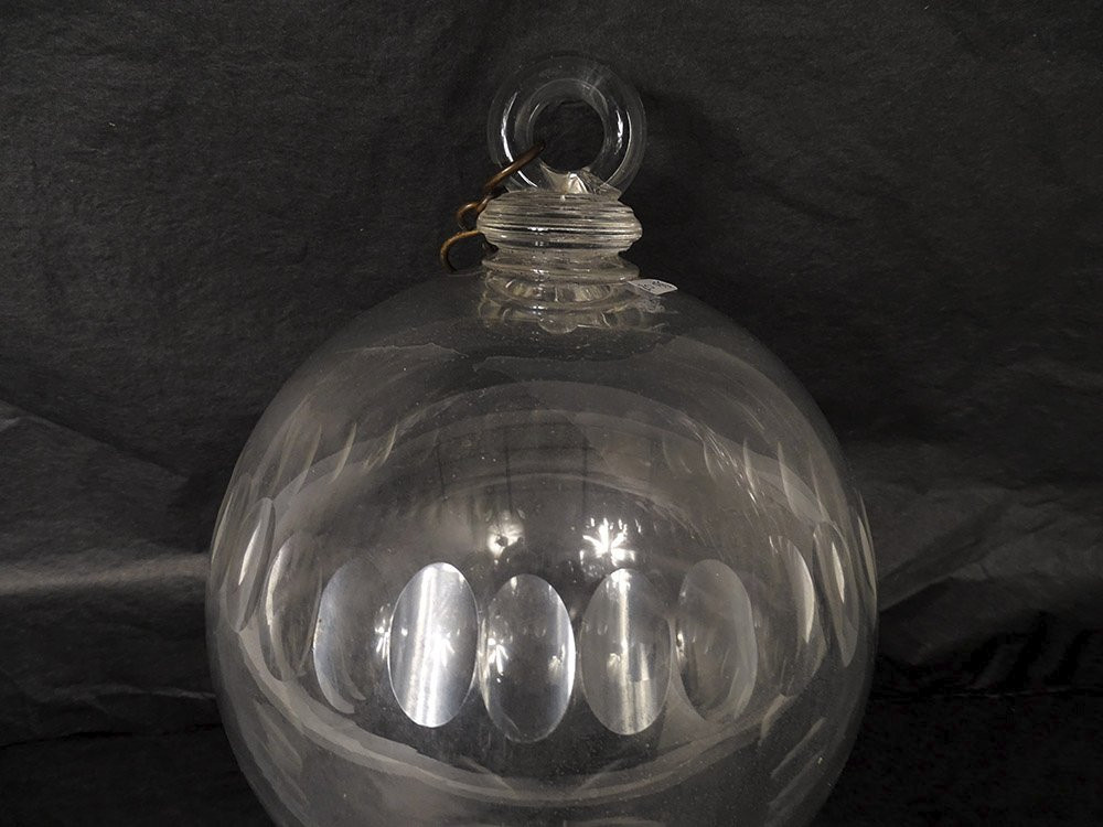 19th Century Baccarat Cut Crystal Chandelier Ball-photo-4