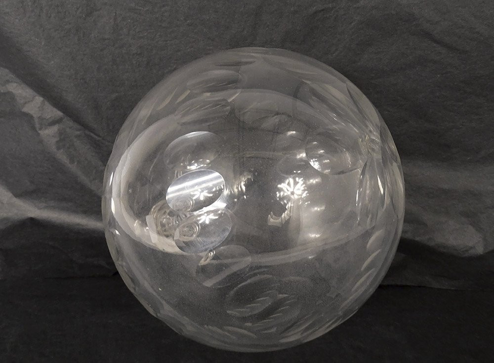 19th Century Baccarat Cut Crystal Chandelier Ball-photo-1