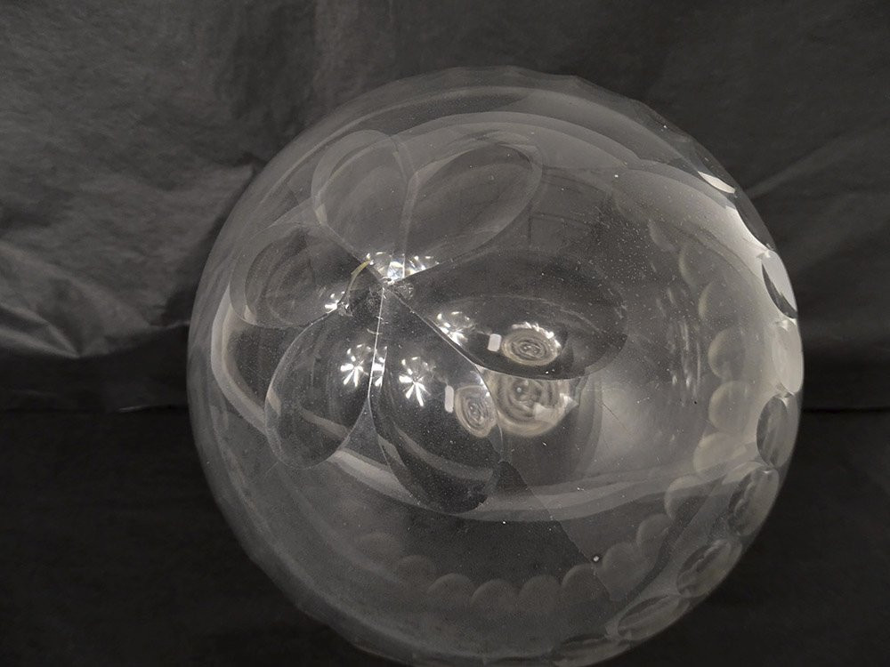 19th Century Baccarat Cut Crystal Chandelier Ball-photo-2