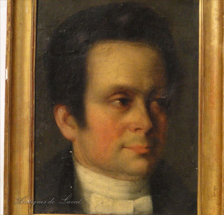 Oil On Canvas, Portrait Of A Nobleman, Château Dordogne, 19th Century-photo-2