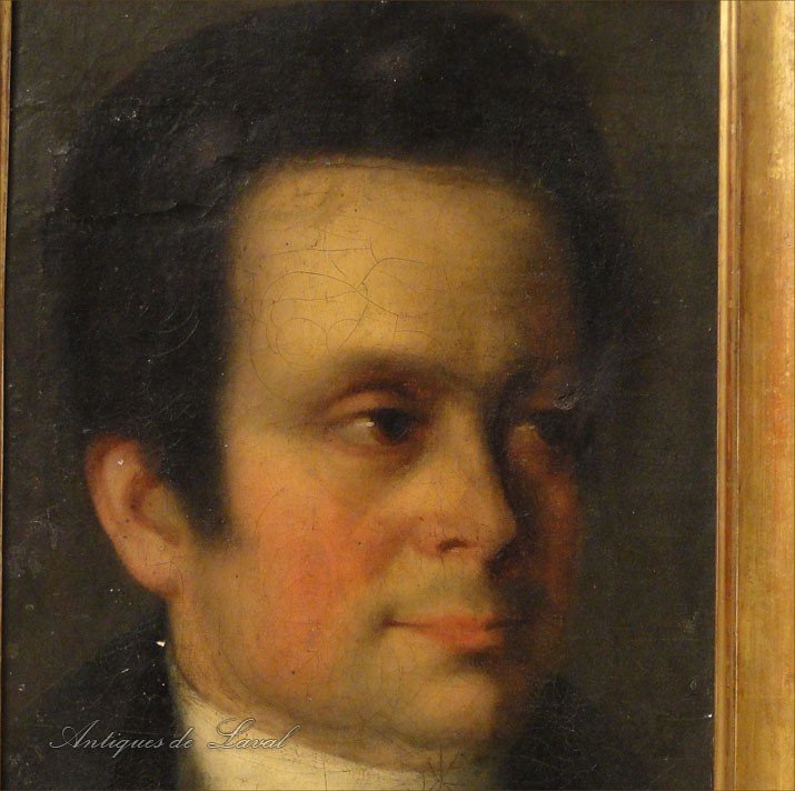 Oil On Canvas, Portrait Of A Nobleman, Château Dordogne, 19th Century-photo-3