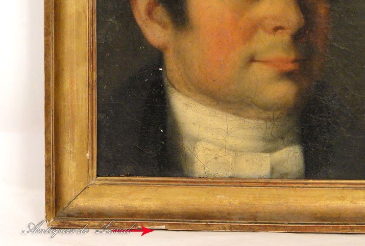 Oil On Canvas, Portrait Of A Nobleman, Château Dordogne, 19th Century-photo-4