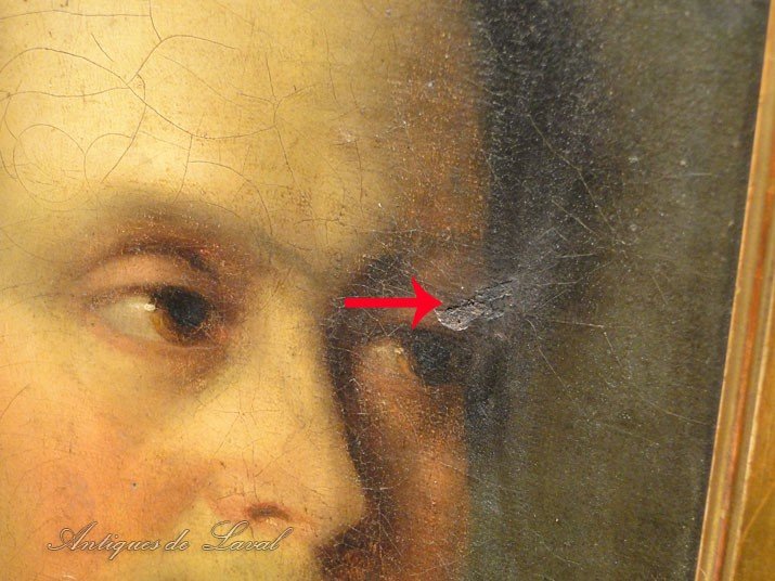 Oil On Canvas, Portrait Of A Nobleman, Château Dordogne, 19th Century-photo-2