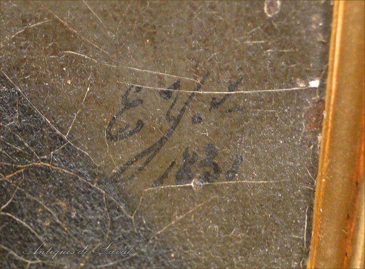 Oil On Canvas, Portrait Of A Nobleman, Château Dordogne, 19th Century-photo-4