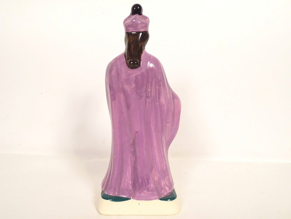 Statuette faïence HB Quimper Saint-Yves patron avocat bourse XXème siècle-photo-2