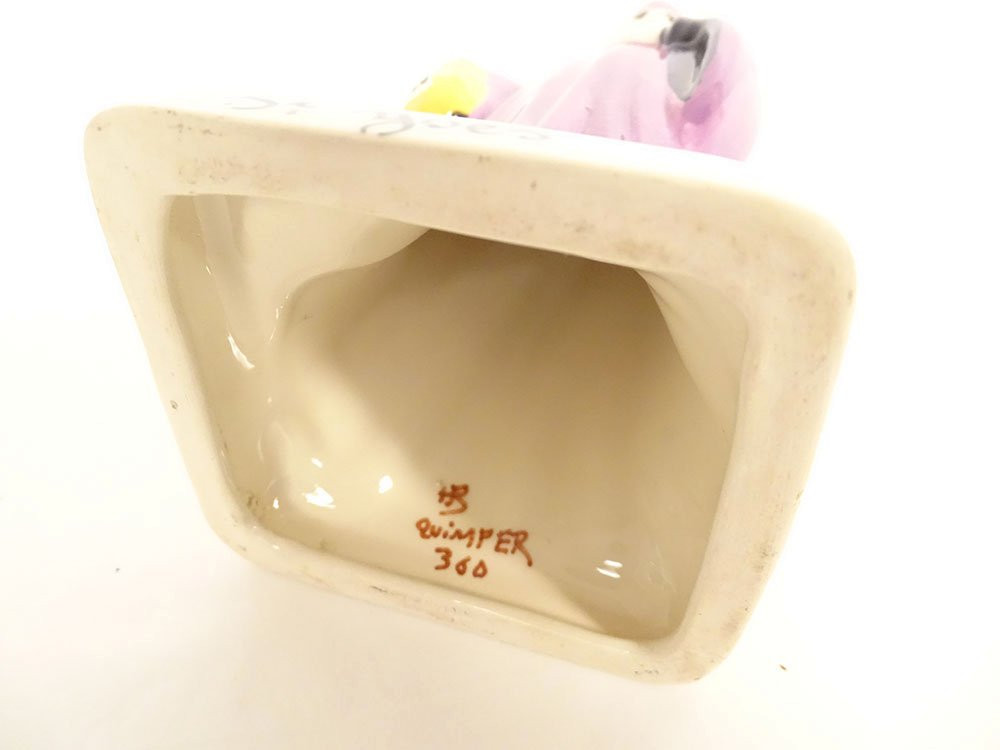 Statuette faïence HB Quimper Saint-Yves patron avocat bourse XXème siècle-photo-4