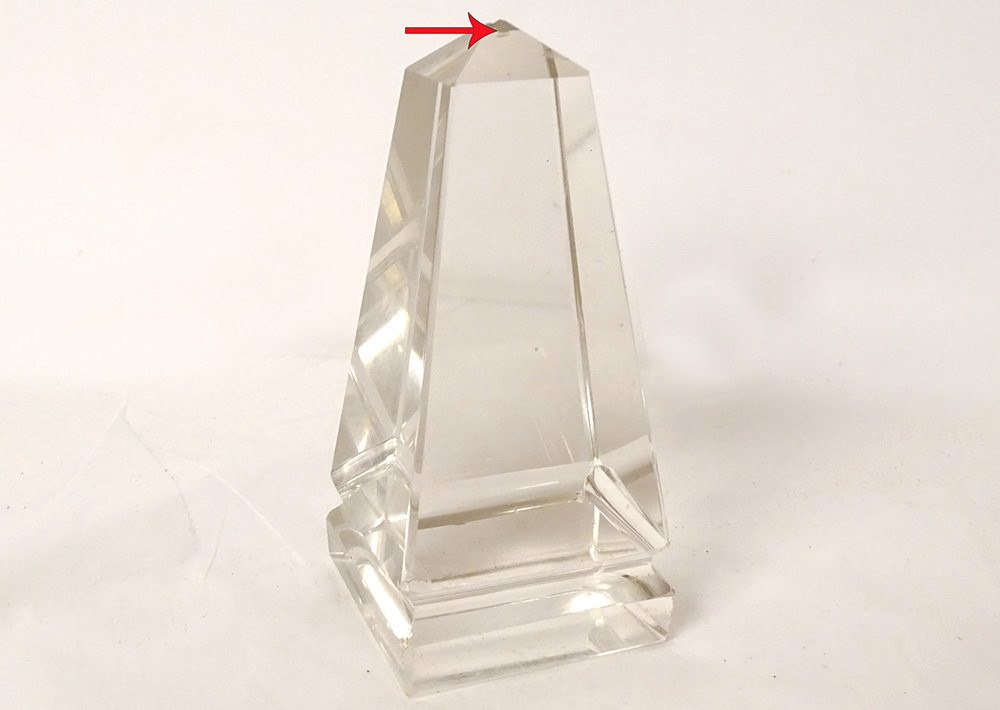 Decorative Cut Crystal Obelisk 20th Century Collection-photo-3