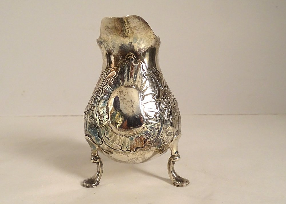 English Silver Milk Jug Tripod Shell 100gr 19th Century-photo-4