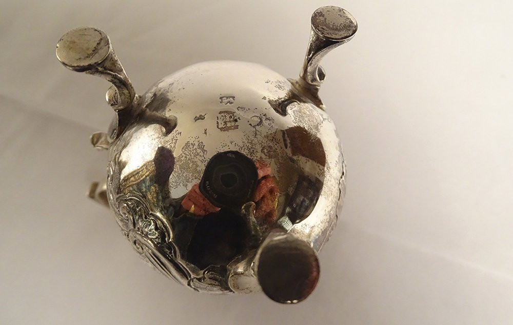 English Silver Milk Jug Tripod Shell 100gr 19th Century-photo-6