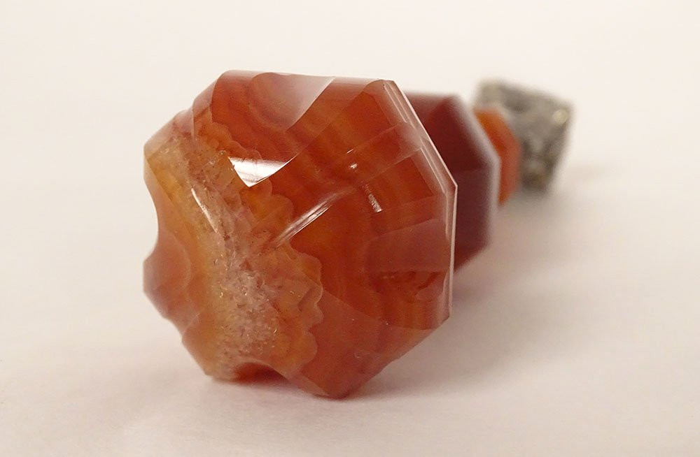 Sceau cachet agate argent massif tête sanglier monogramme XIXème siècle-photo-4