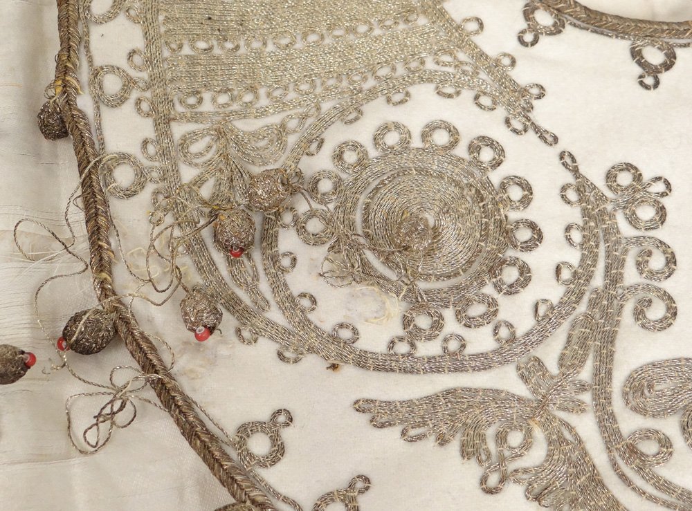 Gilet farmla ottomane broderie fils d'argent Turquie début XXème siècle-photo-1