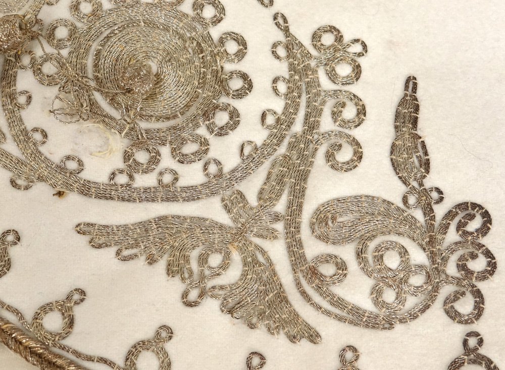 Gilet farmla ottomane broderie fils d'argent Turquie début XXème siècle-photo-2