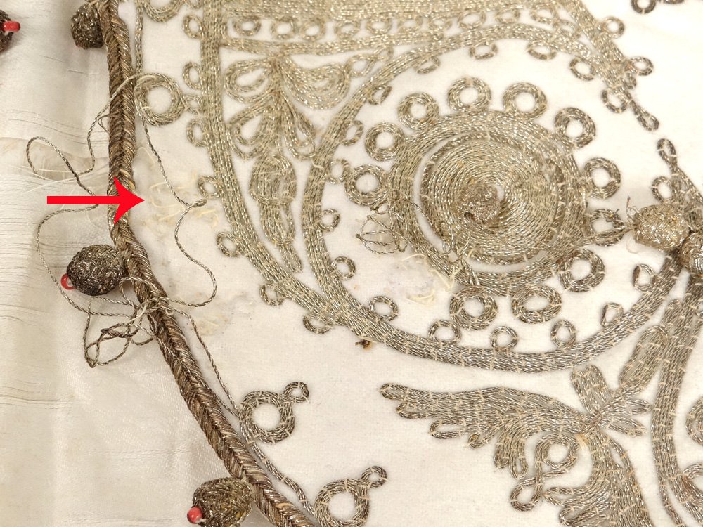Gilet farmla ottomane broderie fils d'argent Turquie début XXème siècle-photo-3