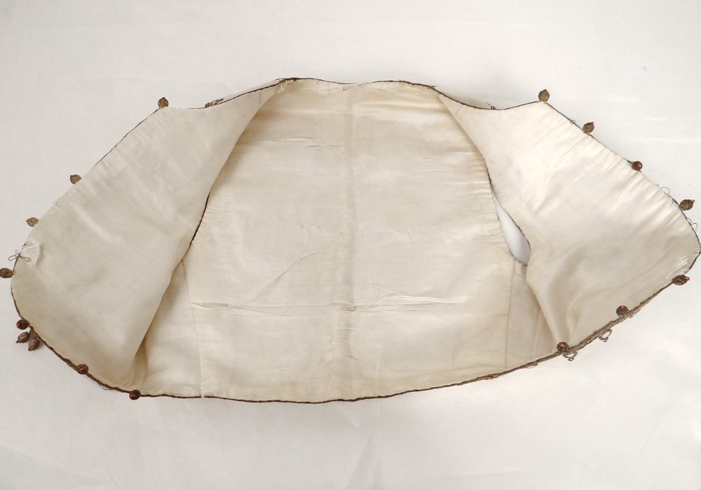 Gilet farmla ottomane broderie fils d'argent Turquie début XXème siècle-photo-4
