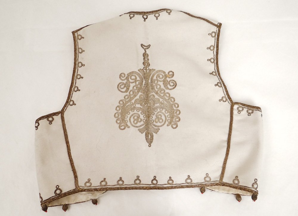 Gilet farmla ottomane broderie fils d'argent Turquie début XXème siècle-photo-8