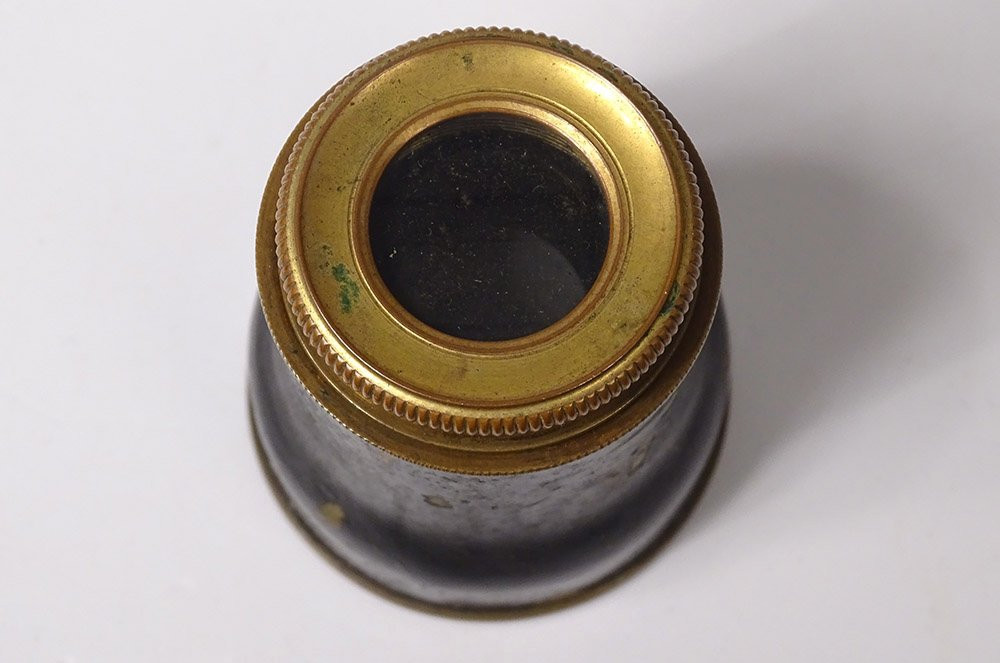 Jumelle lorgnette de théâtre laiton doré Napoléon III étui cuir XIXè siècle-photo-2