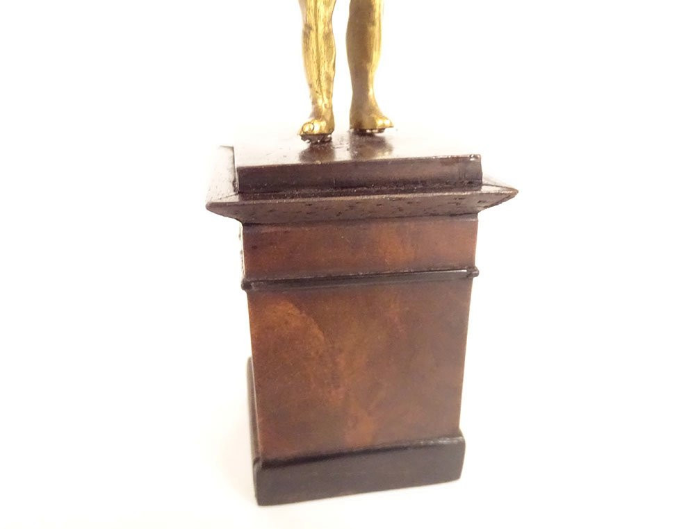 Small Gilded Bronze Sculpture Of Emperor Napoleon I On A Rosewood Base 19th Century-photo-8