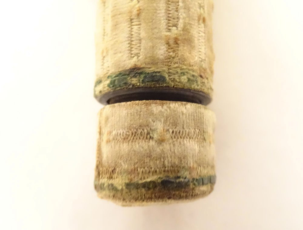 Etui à billet doux message tissu nœud plomb bois fin XVIIIème siècle-photo-4