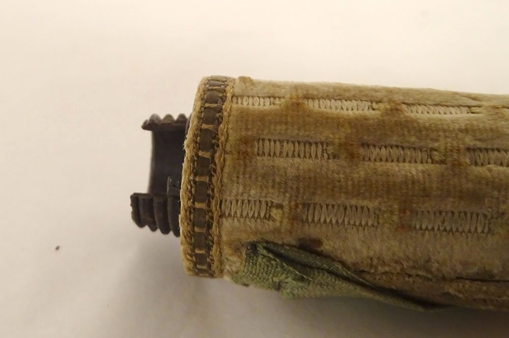 Etui à billet doux message tissu nœud plomb bois fin XVIIIème siècle-photo-4